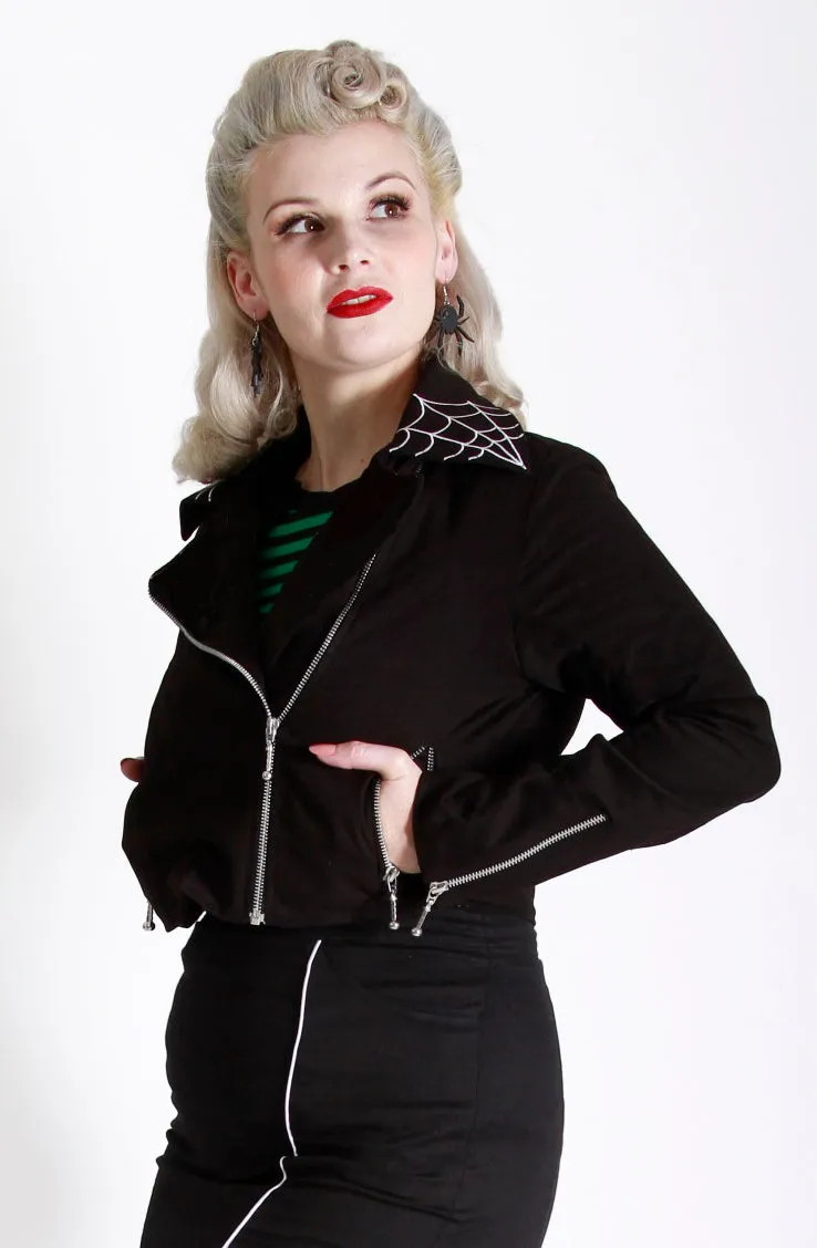 Arachnid Black Biker Jacket