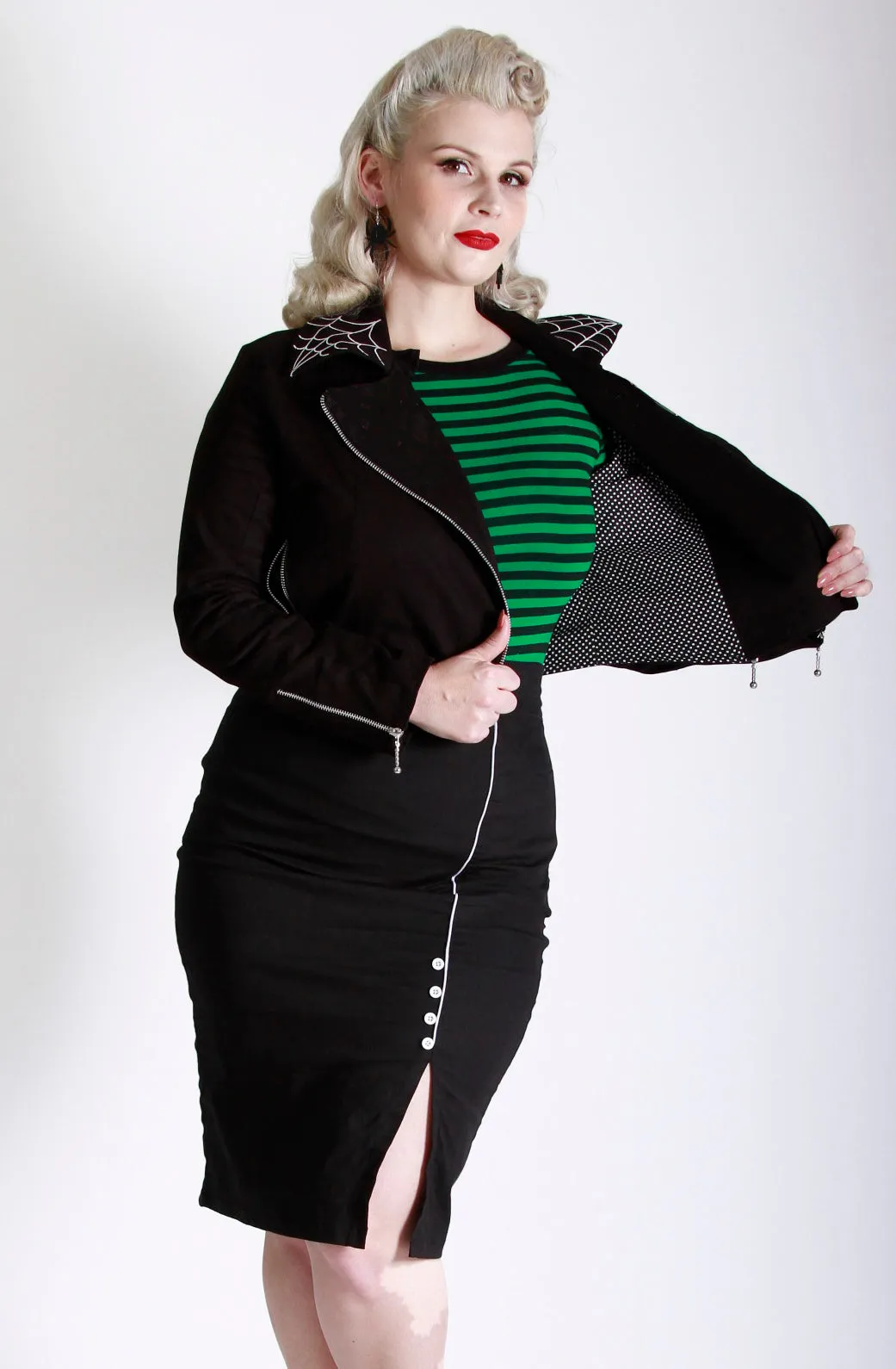 Arachnid Black Biker Jacket