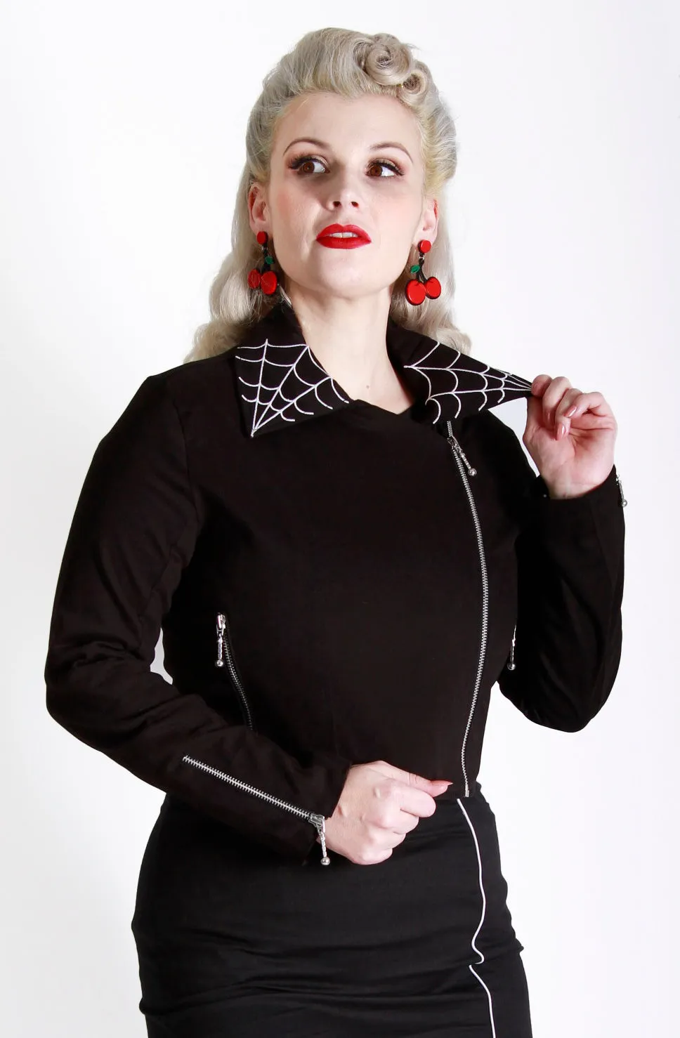 Arachnid Black Biker Jacket