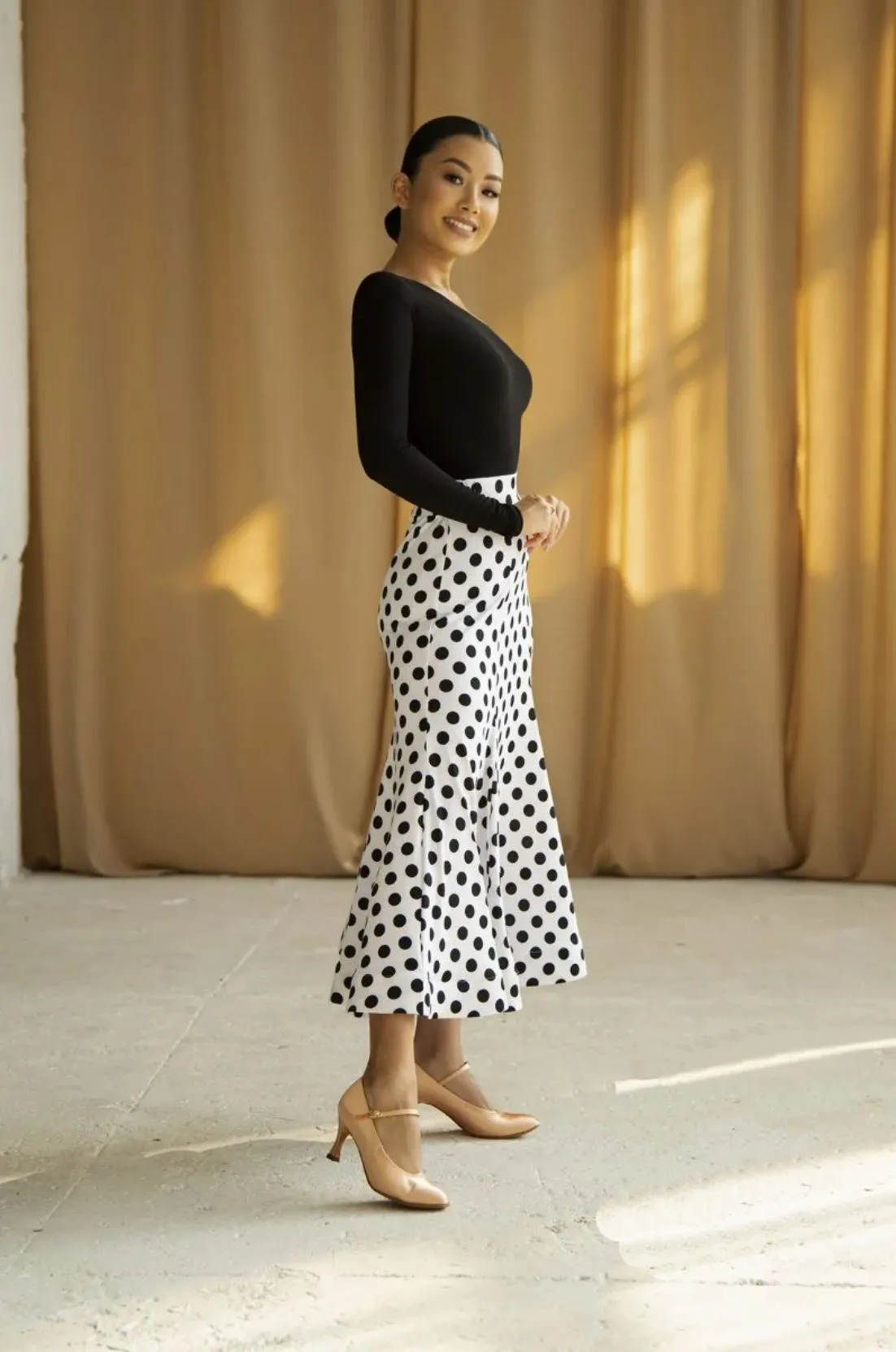 Ballroom Polka Dot Practice Skirt PRA 1174