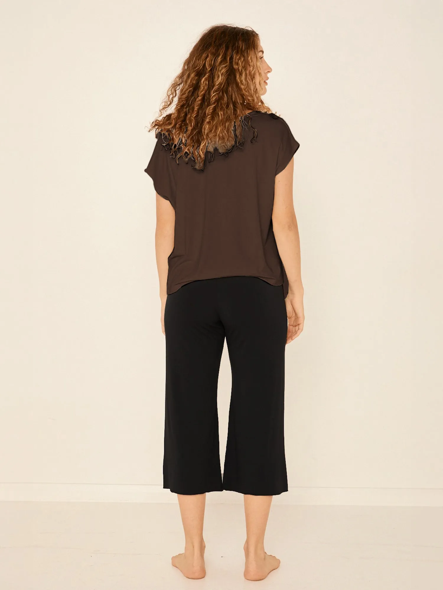Bamboo Boxy T-Shirt - Cocoa