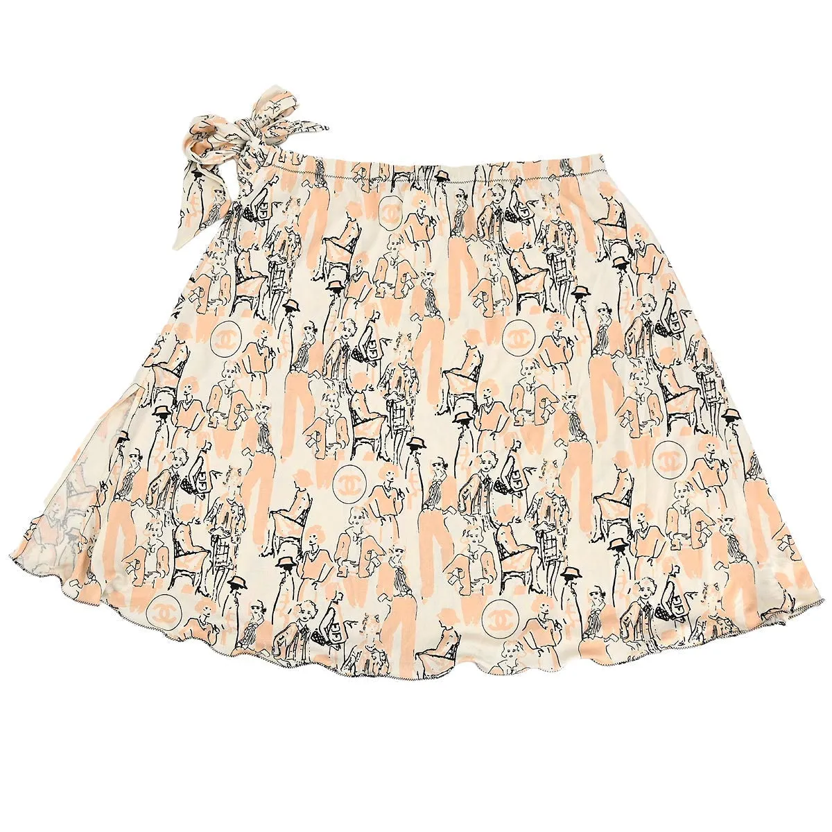 Chanel 2003 Flared Skirt White #36