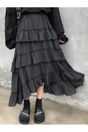 Dark Cottagecore Midi Skirt