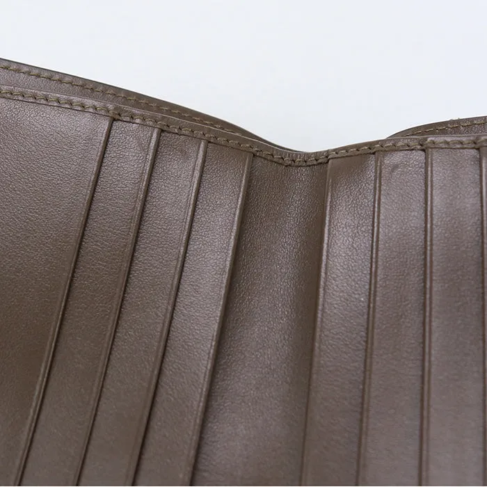 FENDI 8M0386 AAFM F13VK Bi-fold wallet F is Fendi Zucca Continental leather Brown Women