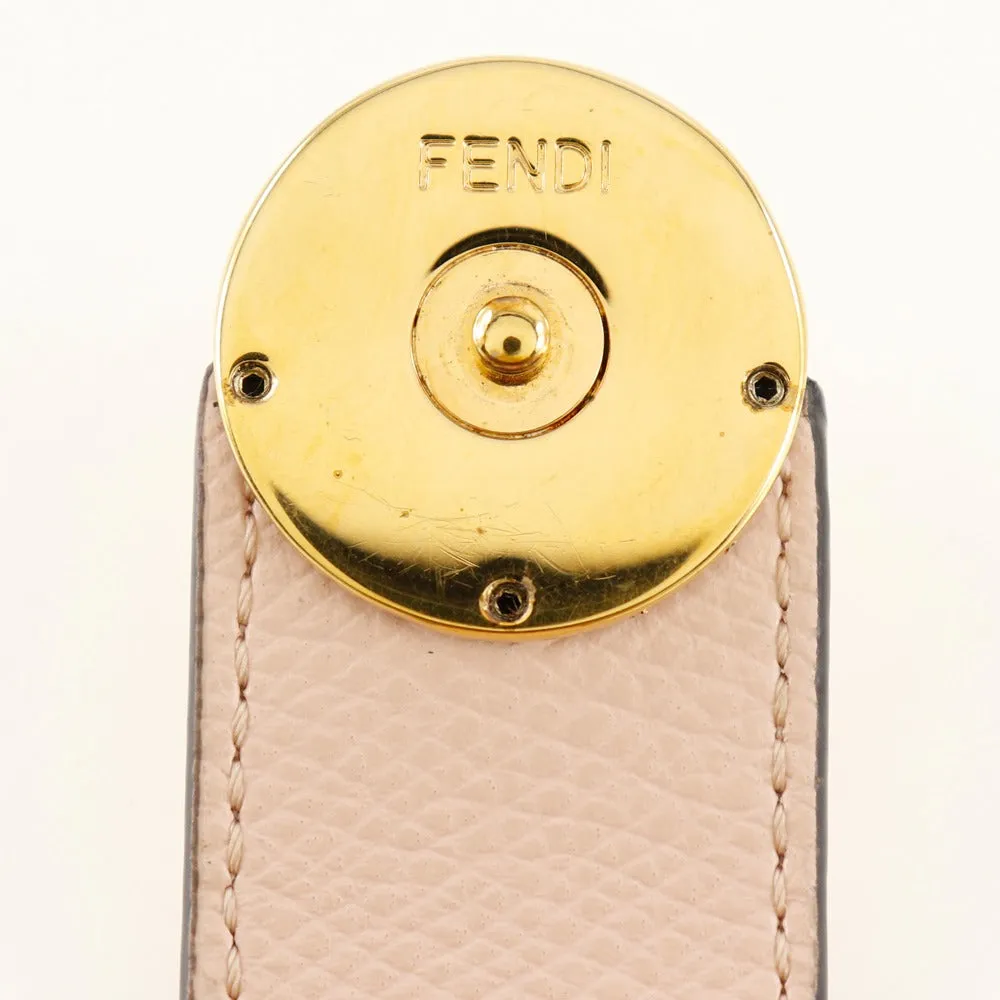 FENDI Bifold Wallet 8M0386 leather Brown / Pink Embossed logo Zucca F is Fendi Women Used