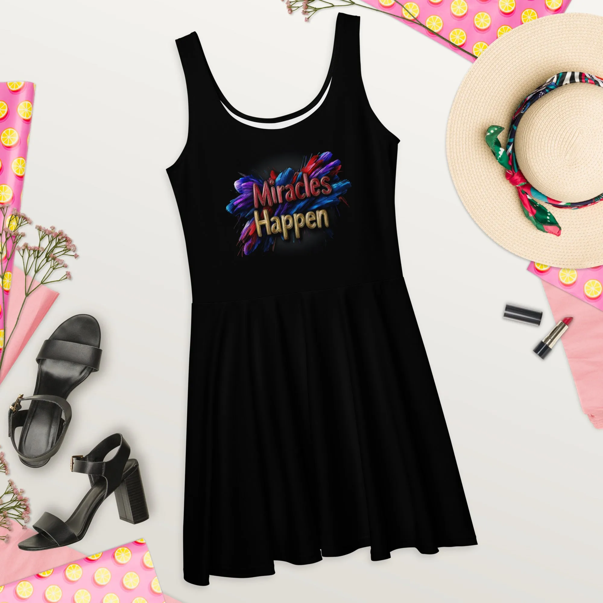 Miracles Happen: Bold Beginnings Skater Dress
