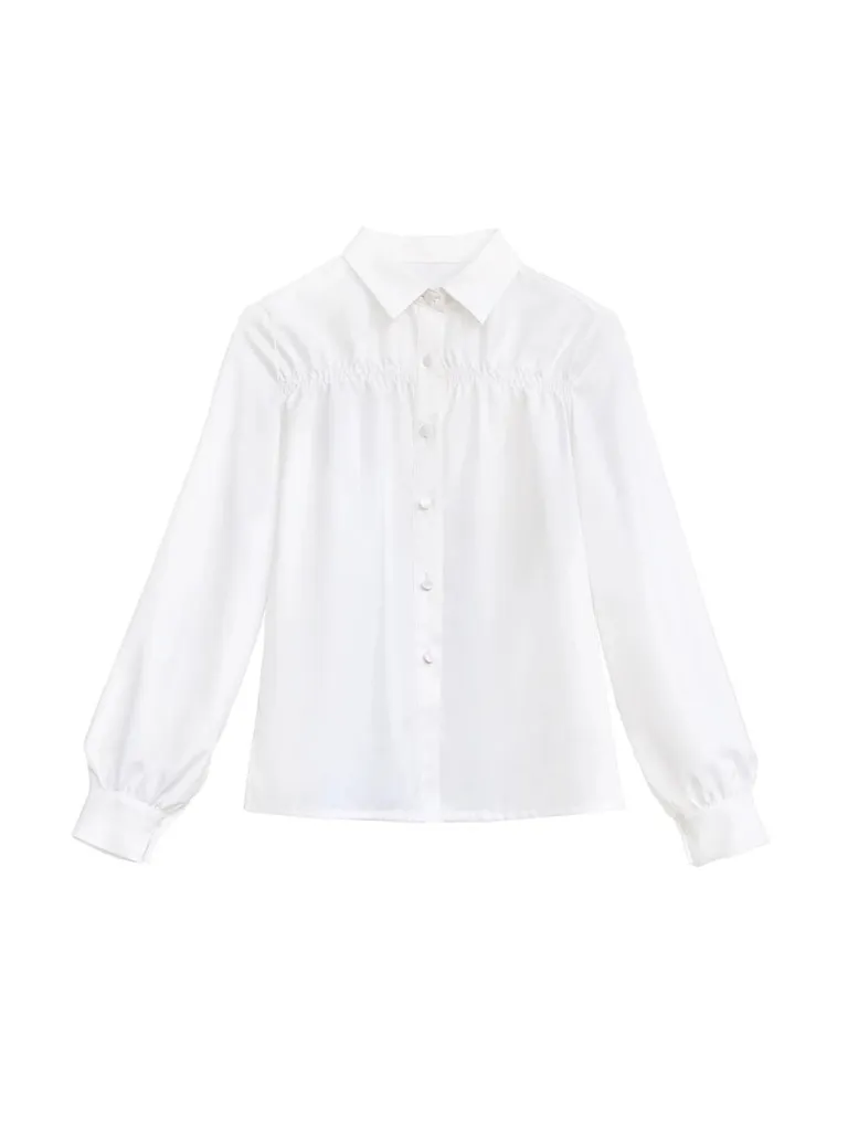 Puff Skirt Tutu Shirt Set Berry   Tie Cake Wild Sleeve Shirt Sleeve Suspender Long