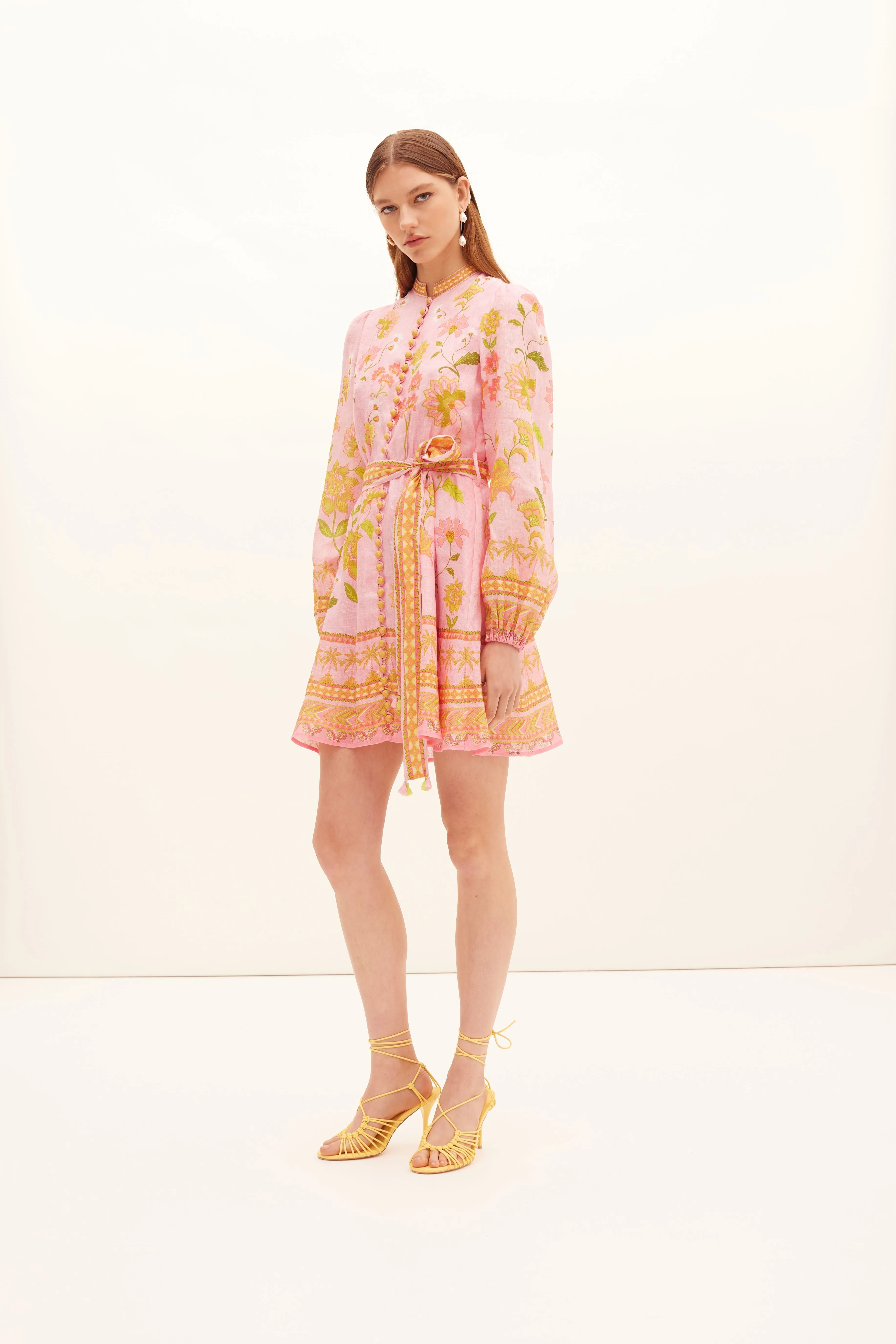 Ruella Button Mini Dress