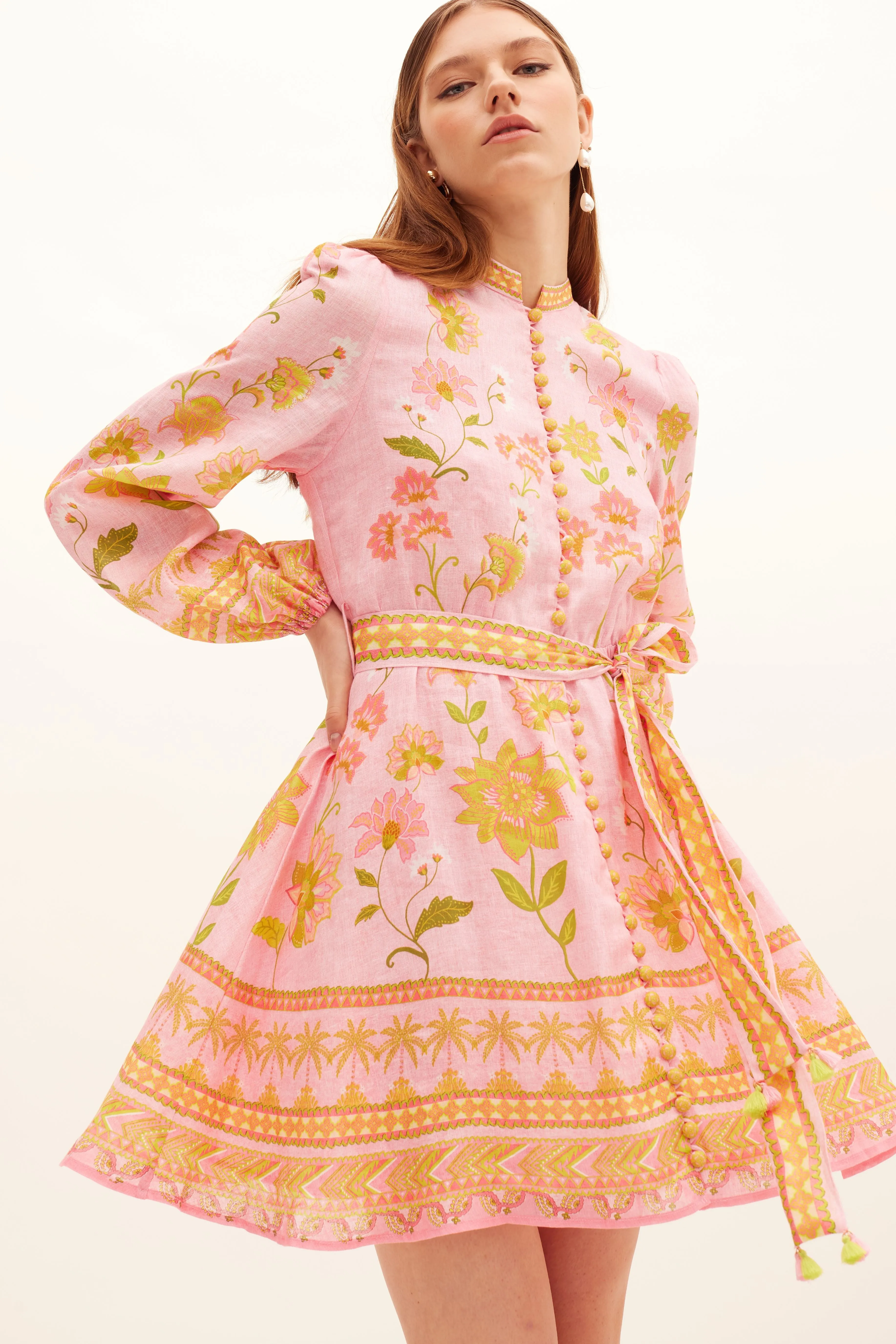 Ruella Button Mini Dress