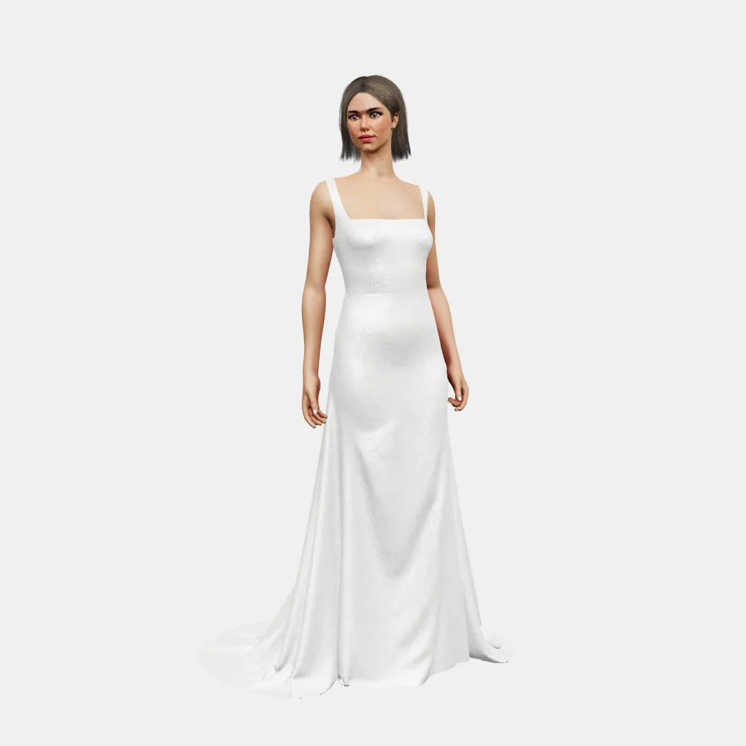 Square neck   fit and flair