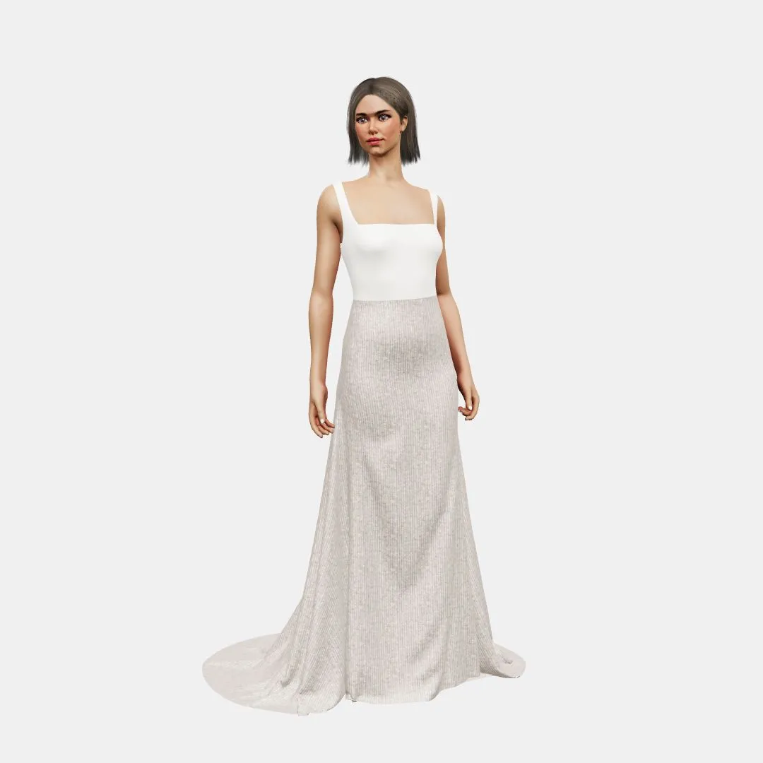 Square neck   fit and flair