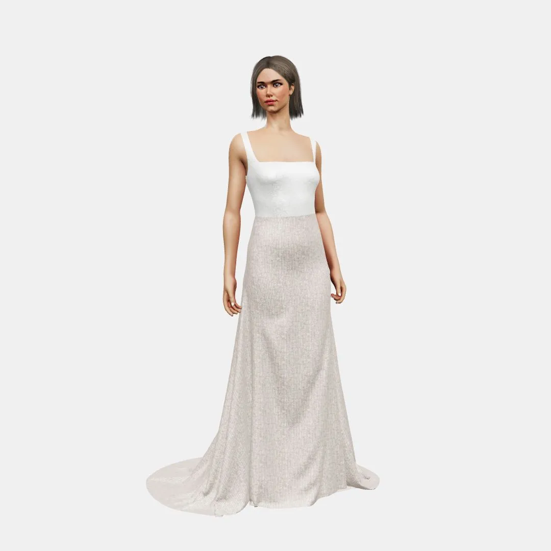 Square neck   fit and flair