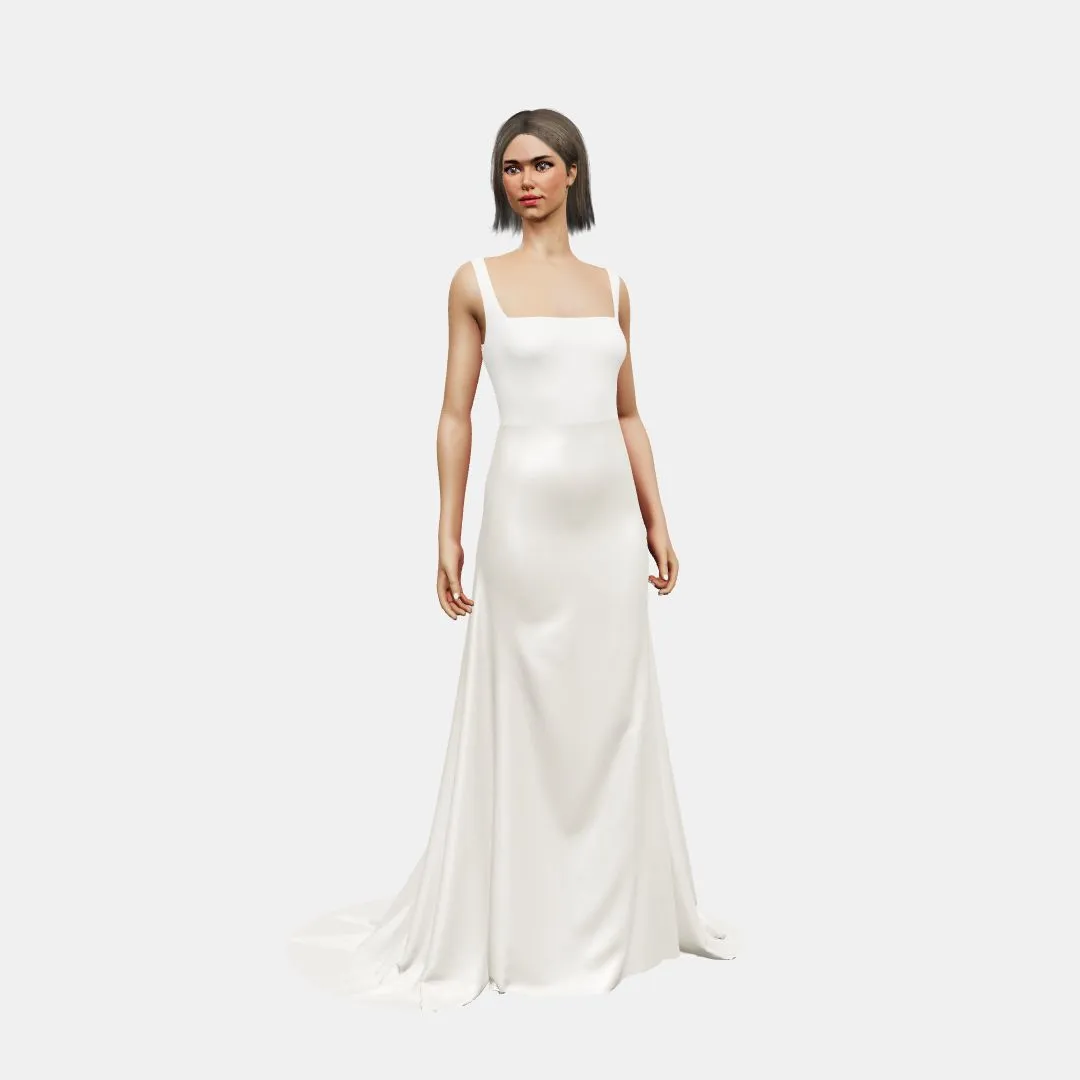 Square neck   fit and flair