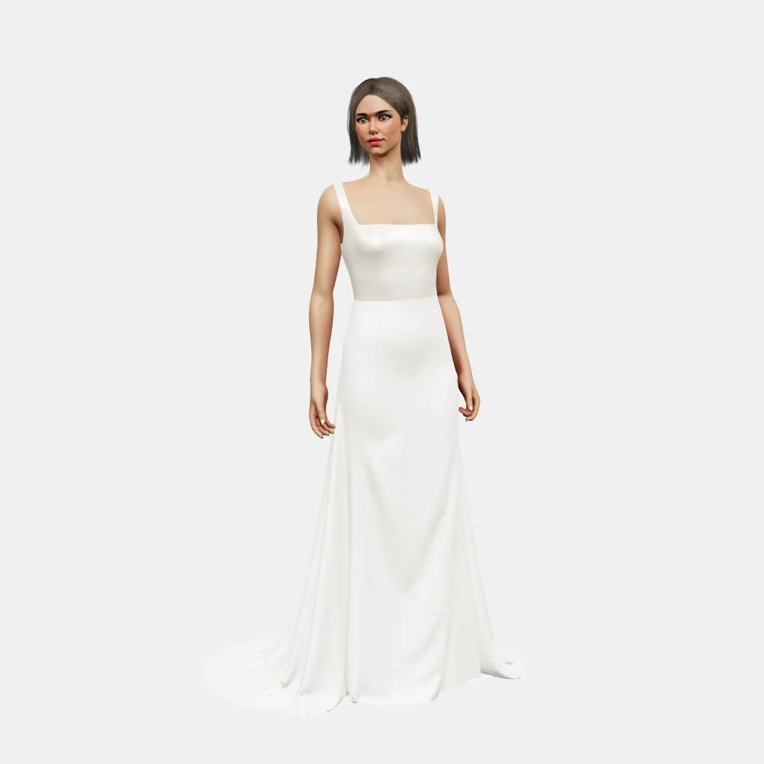 Square neck   fit and flair