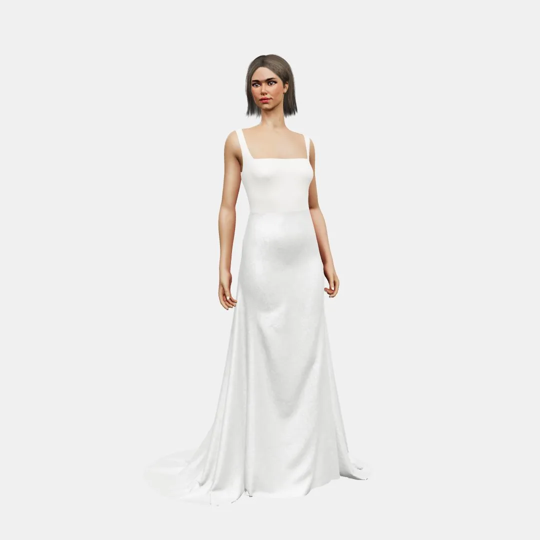 Square neck   fit and flair