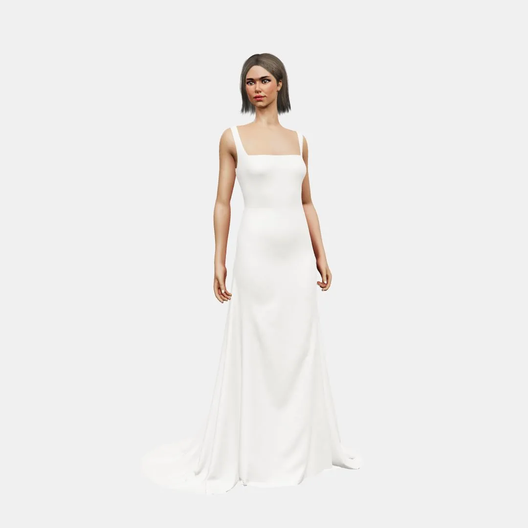 Square neck   fit and flair