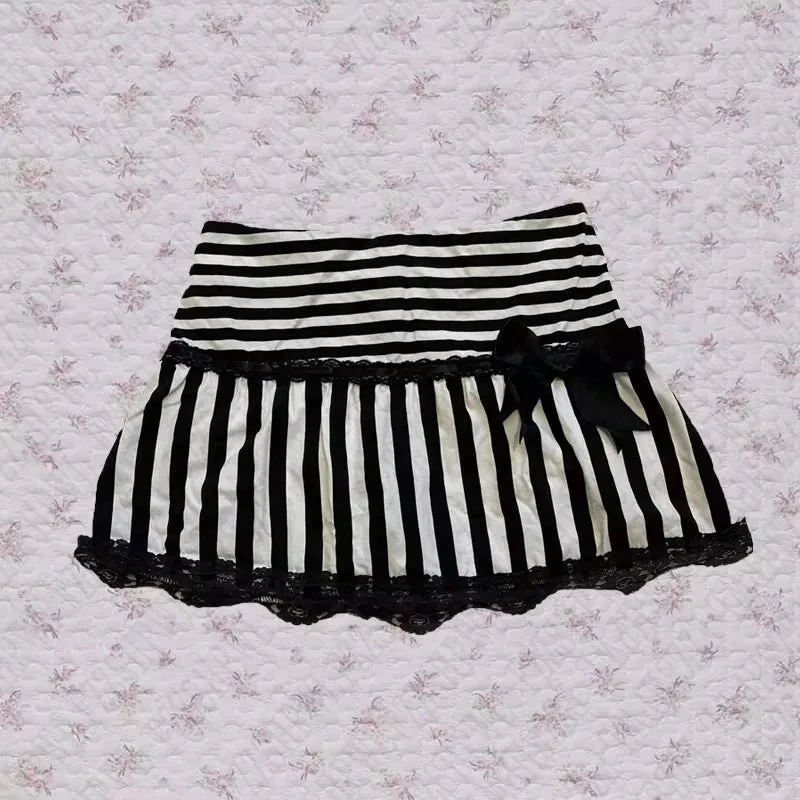 Striped bow skirt