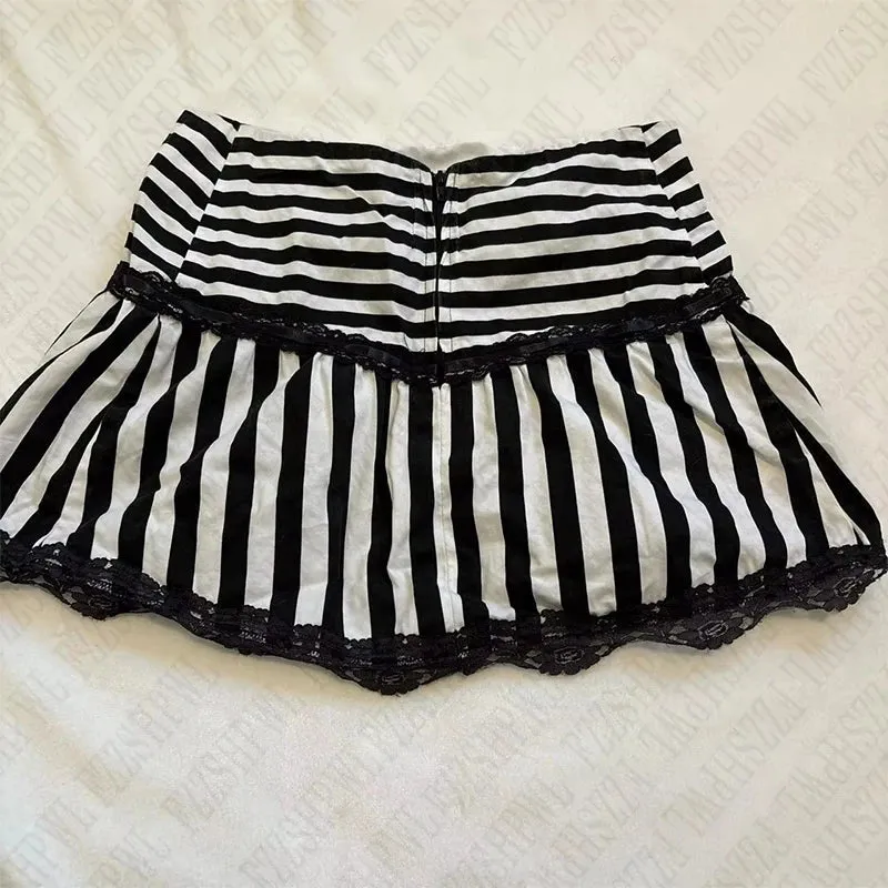 Striped bow skirt