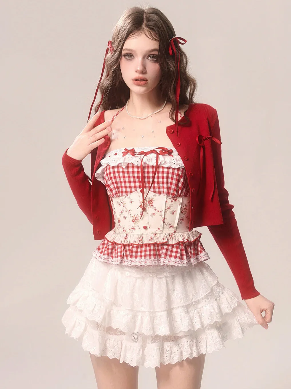 Style Skirt Ballet Lace Cake White