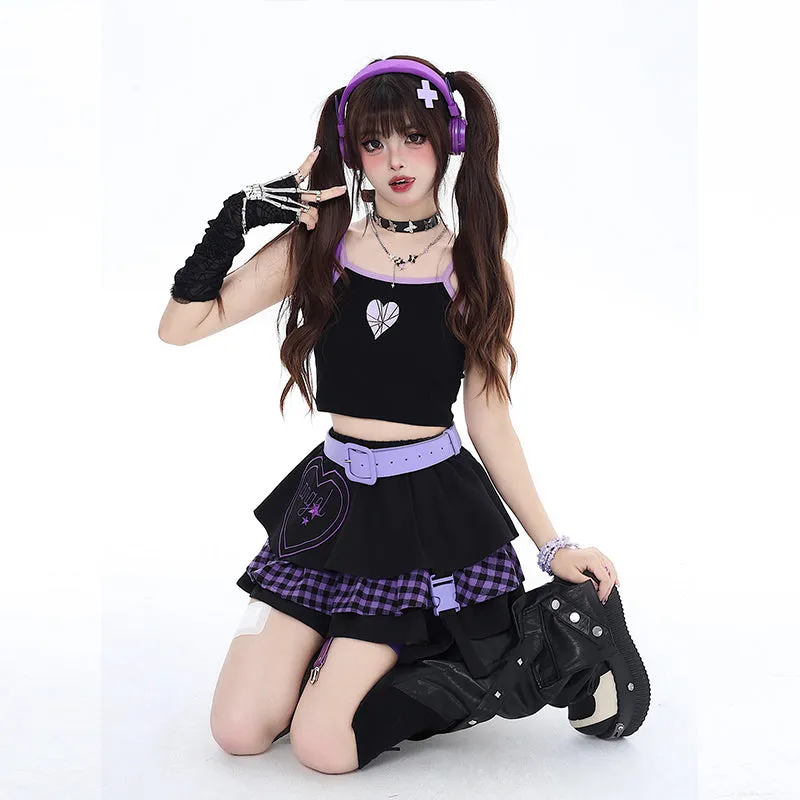 Summer Sweet Cool Girly Style Cake Skirt with Belt