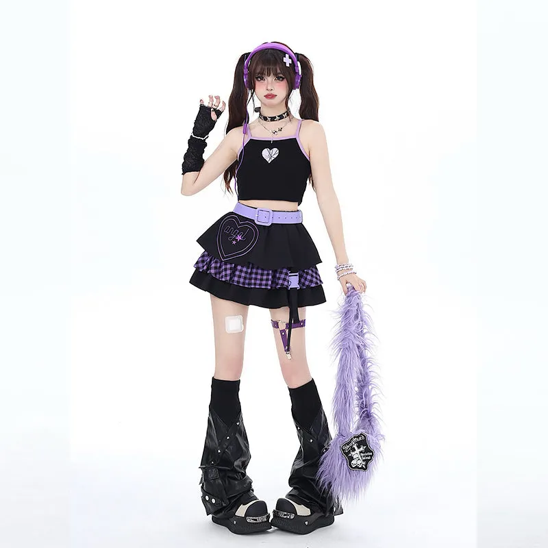 Summer Sweet Cool Girly Style Cake Skirt with Belt