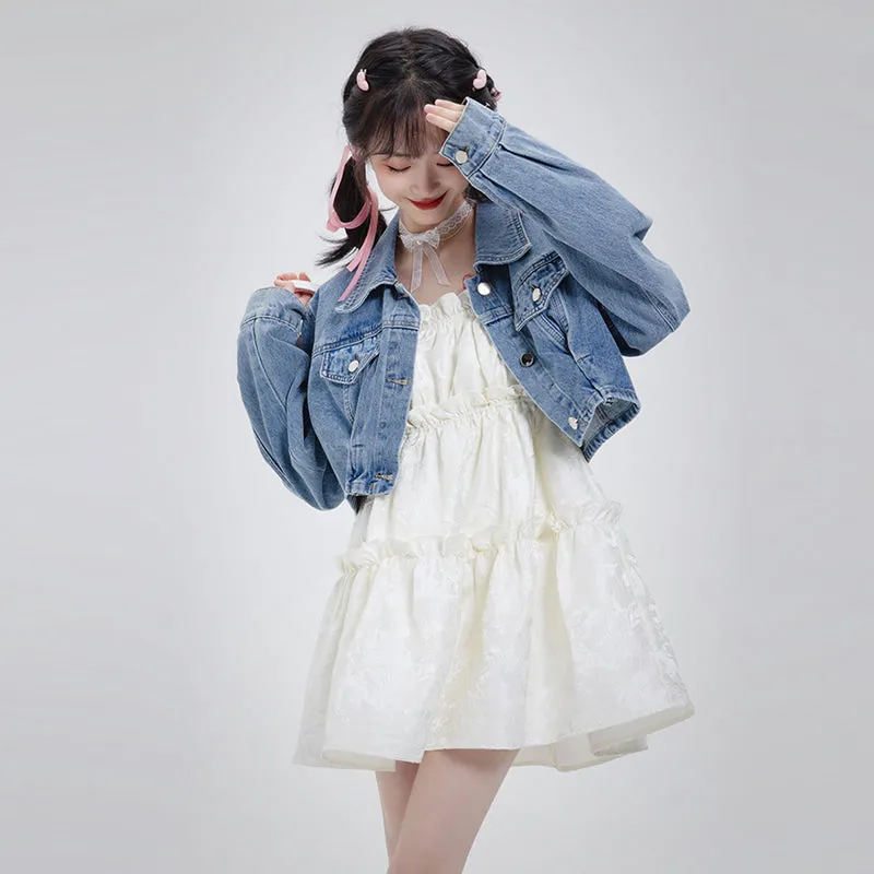 Summer Sweet Girl Style Suspender Dress
