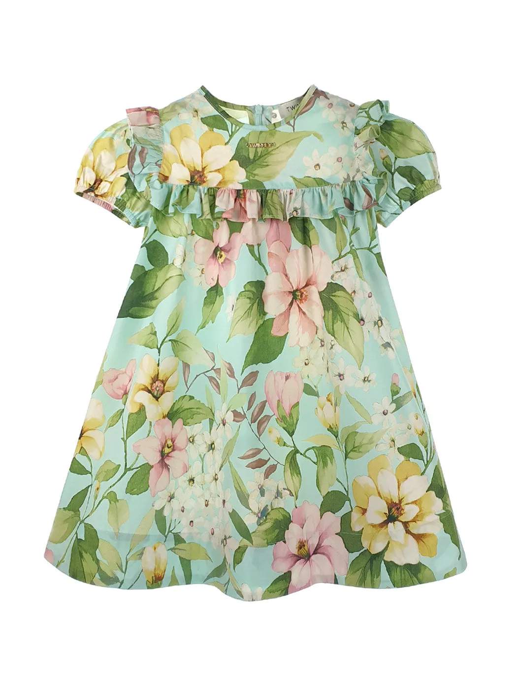 TWINSET Girl's Short floral poplin dress -231GJ2147