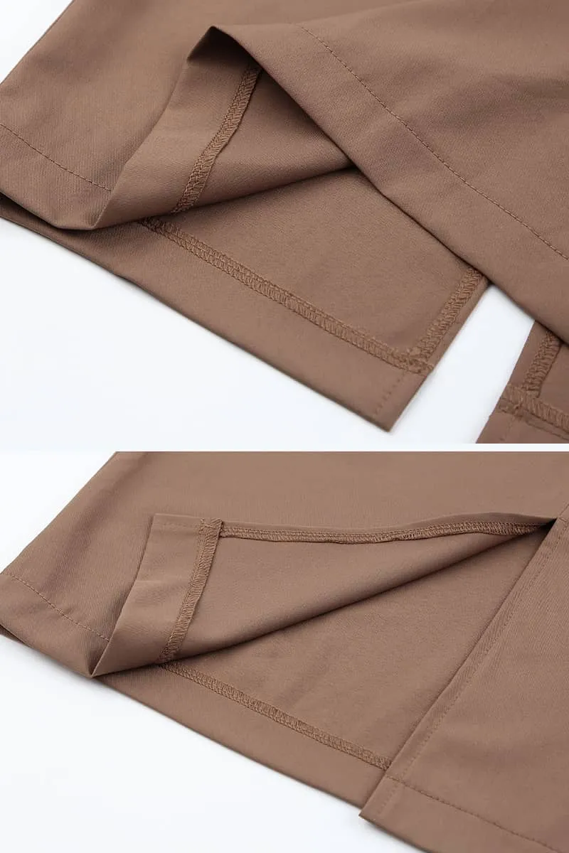 Women's round neck waist long sleeve dress