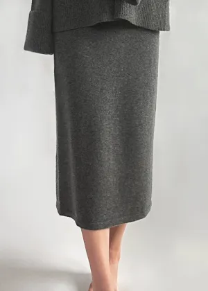 Yulia Midi Skirt - Charcoal